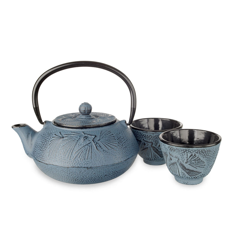 Blue Meguro Cast Iron Teapot